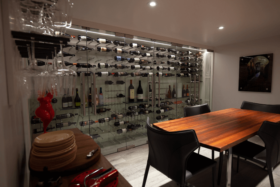 Modern Glass Wine Wall